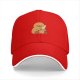 Black Baseball Cap With Cute Duck Holding Knife Graphic