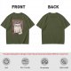 Olive T-shirt with Grumpy Cat on Retro Computer Print