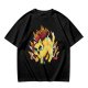 Olive T-Shirt With Super Saiyan Style Electric Cat Graphic