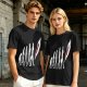 Olive T-Shirt With Evolutionary Human Silhouette Print