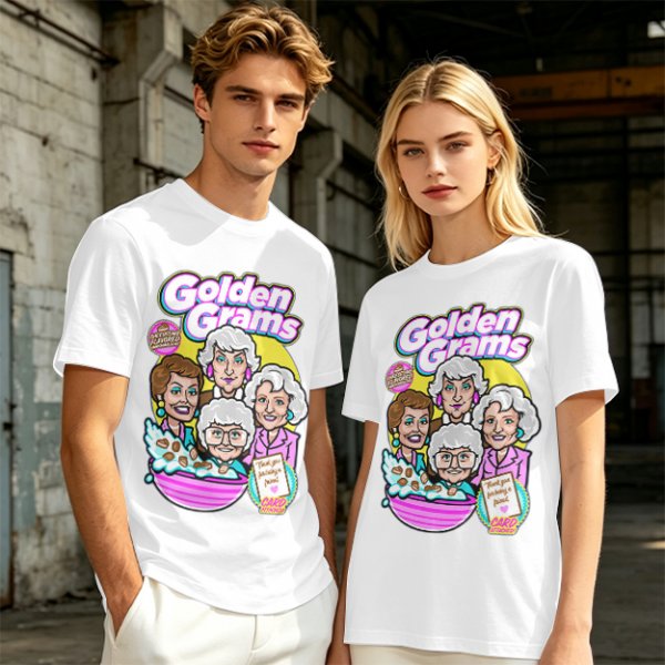 Golden Grams Themed Graphic T-Shirt Featuring The Golden Girls