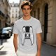 Olive T-Shirt With Cartoon Game Controller Graphic