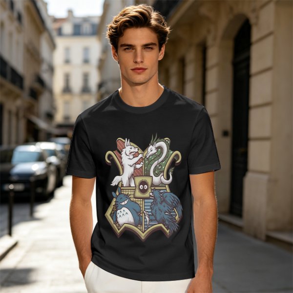 Studio Ghibli Fantasy Creatures Crest Graphic T-Shirt