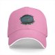 Black baseball cap with flat earth 'around the world' graphic print