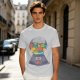 Olive T-Shirt With Cat Gumball Machine Artwork