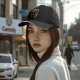 Black baseball cap with Marvin dead face graphic print
