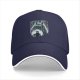 Black baseball cap with Totoro rainy forest graphic print