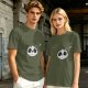 Olive Green T-Shirt With Cute Panda Bomb Graphic Print