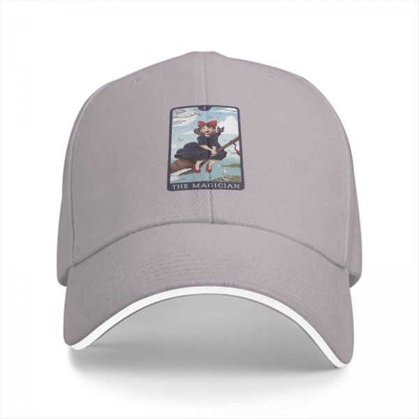 Black baseball cap with Kiki's Delivery Service The Magician tarot print