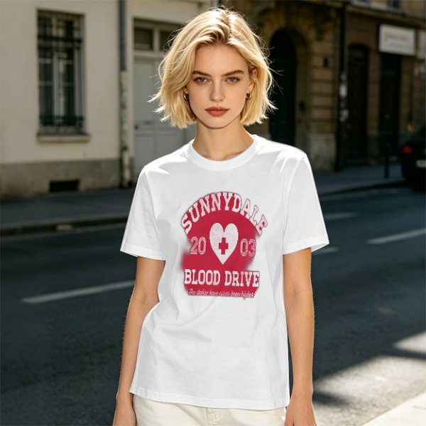 Sunnydale 2003 Blood Drive Themed Graphic T-Shirt