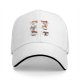 Black Baseball Cap With Sushi Cat Illustrations