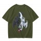 Olive T-Shirt Featuring Toothless and Light Fury Dragons