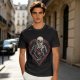 Olive T-shirt with Nosferatu Vampire in Red Heart Frame
