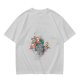 Olive T-Shirt With Whimsical Space Themed Cartoon Print