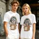 Olive T-Shirt With Raccoon Opossum Adopt A Cat Rainbow Print