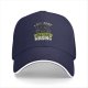 Black baseball cap with funny admitting wrong cat graphic