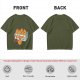Olive T-Shirt With Cartoon Chicken Nuggets Box Print