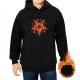 Black hoodie with pizza pentagram graphic design