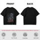 Olive T-Shirt With Dark Fantasy Villain And Hero Group Print