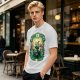 Olive Green T-Shirt With Fantasy Warrior Graphic Print