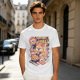 Olive t-shirt with Sunday's Vibes Shiba Inu relaxing graphic