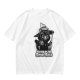 Olive T-Shirt with Black Cat Wizard 'Master of the Dork Arts' Print