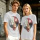Olive T-Shirt With Hand Holding Bill Of Monthly Expenses Art