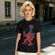 Olive Green T-Shirt with Retro Robot Graphic Print