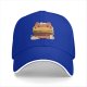 Black baseball cap with cute cat burger and kittens graphic