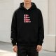 Black Anime Themed Hoodie With Eat Sleep Anime Repeat Print