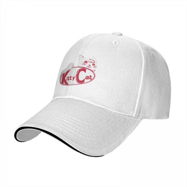 Black baseball cap with Kitty Cat graphic and text