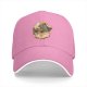 Black Baseball Cap with Dinosaur Eating Ramen Graphic
