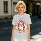 Olive t-shirt with angry chicken holding knife and funny text design