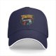Black baseball cap with Pew Pew Fighters space gun graphic