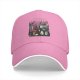 Black Baseball Cap With Robot And Mushroom Graphic Print