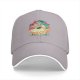 Black Baseball Cap With Whimsical Retro Animal Graphic Print