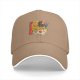 Black Baseball Cap With Playful Ramen Bowl Graphic Design