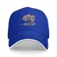 Black baseball cap with cherry blossom tree and skulls graphic