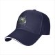 Black Baseball Cap With Japanese Style Cat Mask Art Print
