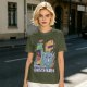 Olive Dungeons & Dinosaurs Graphic T-Shirt with Fantasy Dinosaur Art