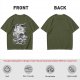 Olive T-shirt with One Piece Going Merry Ship Ink Art Print