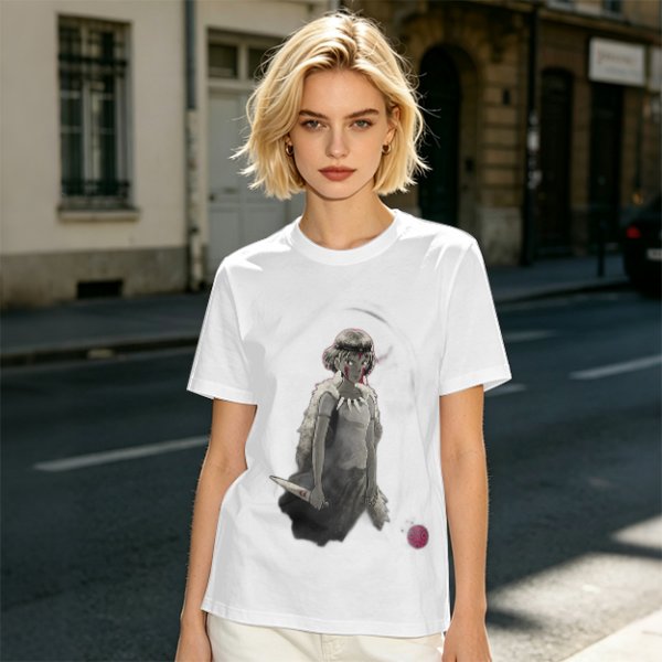 Olive T-Shirt Featuring Princess Mononoke Warrior Artwork