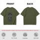 Olive Christmas T-Shirt With 'I Just Came Here To Eat & Get The Gift' Print