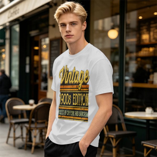 Vintage 1900s Edition Fueled By Caffeine And Sarcasm T-Shirt