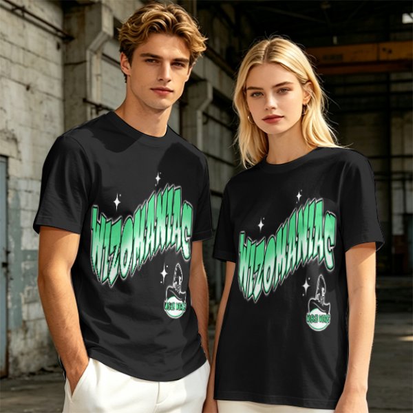 Olive Green Graphic T-Shirt with Wizomania Wizard Print
