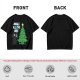 Olive Christmas Cat T-Shirt with Jingle All The Way Print