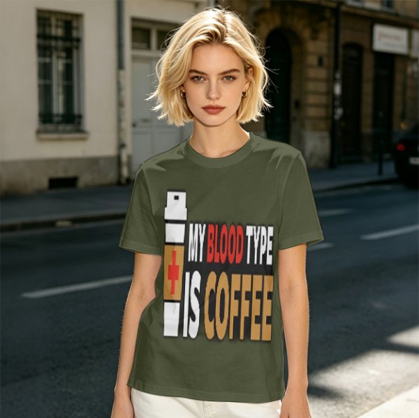 My Blood Type Is Coffee Graphic Tee