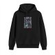 Black Hoodie With Vintage Japanese Graphic Print