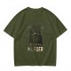 Olive t-shirt with first degree murder crow graduates graphic