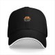 Black Baseball Cap With Cute Cat In Beanie Graphic